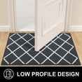 thumbnail image 4 of Buganda Extra Large Indoor Door Mat, 32"x 40", Non Slip Low-Profile Entrance Rug Front Inside Doormats Dirt Trapper Entry Door Rugs for Entryway, Dark Grey Diamond, 4 of 6