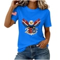 thumbnail image 5 of Women's 250th Anniversary Print Shirt Bald Eagle and USA Flag Patriotic Tshirt, 5 of 5