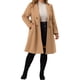 thumbnail image 1 of Plus Size Long Coat for Women Notched Lapel Warm Winter Double Breasted Coat Khaki 4X, 1 of 7