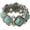C Blue, variant on Western Turquoise Bracelets, Boho Vintage Stack Beaded Western Elastic Rodeo Bangles Wide Wristband for Country Concerts, Handmade Cowgirl Outfits Accessories