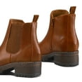 thumbnail image 4 of Bocca Women's Brown Chelsea Boots Chunky Heel Ankle Booties Size 7.5, 4 of 7