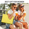 thumbnail image 5 of Large Capacity Tote Bag,Yellow Lemon Slices Yellow Pattern Handbag Fashion Luxury Tote Bag,15.7"x13"x 5.1" Inches,Laptop Compatible, 5 of 6