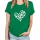 thumbnail image 1 of Fiudx Ropa de Mujer Camiseta Informal de Manga Corta con Cuello Redondo y Estampado Informal a La Moda para Mujer, 1 of 3