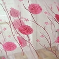 thumbnail image 5 of 1/2Pcs Window Lace Floral Curtain Panel Drape Voile Tulle Sheer Balcony Valance Divider Room Door Decor, 5 of 7