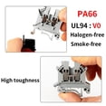 thumbnail image 3 of 10PCS Wire Electrical Conector Terminal Connector Screw Cable Din Rail Terminal Blocks Strip Power Distribution Block Terminator, 3 of 6