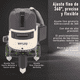 thumbnail image 4 of Nivel Laser 5 Líneas 3° Autonivelante Horizontal Vertical Negro, 4 of 5