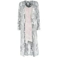 thumbnail image 3 of Arlun Women's Sparkling Sequin 1920s Cover up Cardigan Loose Open Front Long Sleeve Mesh Cardigans Lightweight Fashion See Through Coat Dress for Evening Party Silver XL, 3 of 7