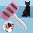 thumbnail image 1 of Fiudx Peine Automático para Quitar El Pelo de Mascotas, Peine de Agujas Eficiente, Reduce La Caída y La Pelusa, Suaviza El Pelaje, Apto para Mascotas de Pelo Largo, Fácil de Usar, Morado o Azul, 18 X, 1 of 3