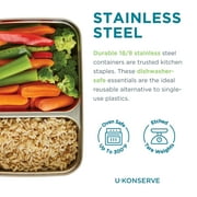 Food Storage Rectangle Container Blue Silicone Lid, 28 oz - U-Konserve