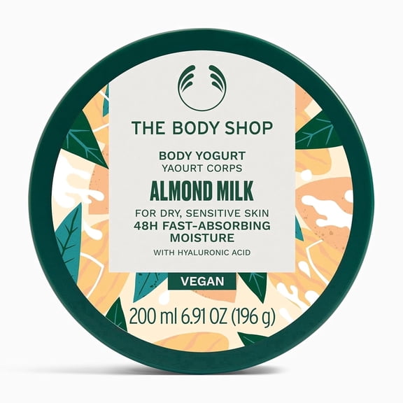 The Body Shop Almond Milk Body Yogurt – Instantly Absorbing Hydration from Head to Toe For Sensitive Skin Vegan 6.91 oz
