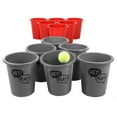 thumbnail image 5 of Giant Cup Pail Beer Pong Game Table Back Yard Lawn Beach Friendly Game Gray Red, 5 of 5