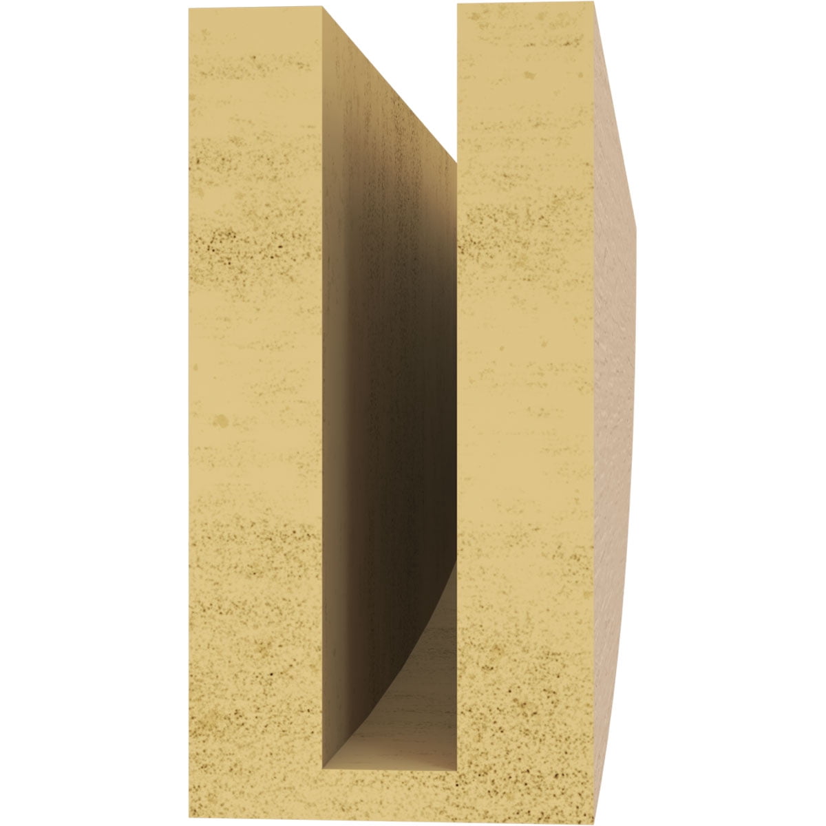 3"W x 18"D x 6"H Thin Durham Rough Cedar Woodgrain TimberThane Corbel, Primed Tan