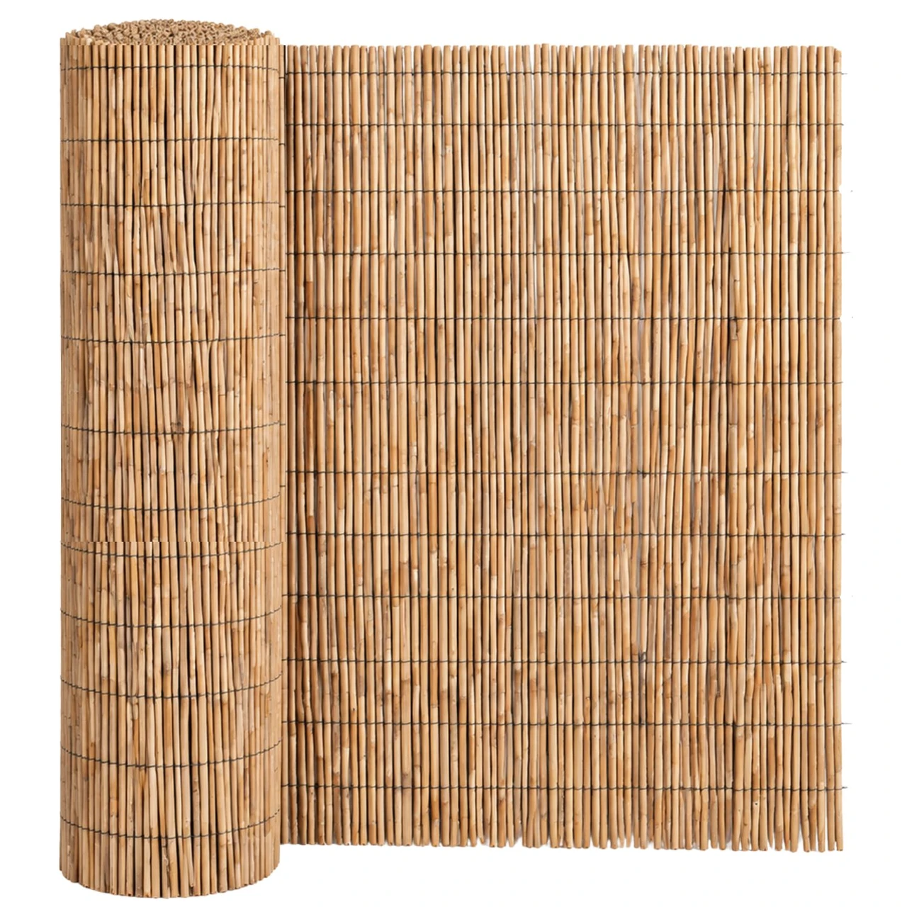 Natural Jumbo Reed Bamboo Fencing, 4 ft. H x 8 ft. L