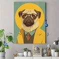 thumbnail image 4 of Smart Pug Portrait Canvas Print, Suitable for Living Room, Bedroom, Office, Coffee Shop, Bar, Restaurant, Study, 4 of 8