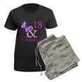thumbnail image 5 of CafePress - Fabulous 18Th Birthday For Girls Women's Dark Paja - Women's Short Sleeve Print T-Shirt and Pants Dark Cotton Pajama Set, 5 of 7