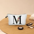 thumbnail image 4 of ZestqaQ Flower Letter Makeup Bag, Personalized Alphabet Cosmetic Bag, Durable Polyester, Ideal Gift for Women, Mom, Friends, Bridesmaids, Multi-Purpose Daily Storage, 4 of 6