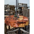 thumbnail image 2 of Outdoor Tablecloth with Umbrella Hole Zipper Western Boho Round Tablecloth 60" Waterproof Outside Table Cloth Vintage Cowboys Abstract Cactus Plant Orange Patio Table Cover Tablecloths for Picnic, 2 of 8