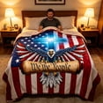 thumbnail image 1 of Independence Day Blanket Festive Flannel Blanket Soft Warm Throw Blanket For Home Sofa Bed Holiday Decoration, 1 of 9