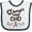 White and Navy, variant on Inktastic Chd Awareness Month Ribbon Boys or Girls Baby Bib