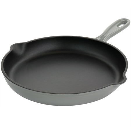 

MegaChef Round 10.25 Inch Enameled Cast Iron Skillet in Gray