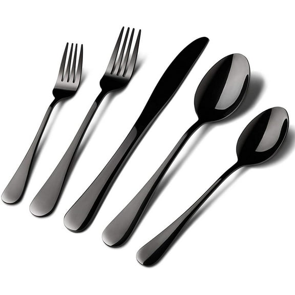 Flatware Set, 20-Piece Elegant Silverware Cutlery Set, Stainless Steel Utensils Service for 4, Include Knife/Fork/Spoon, Mirror Polished, Dishwasher Safe