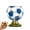 B, variant on Soccer Ball Shaped Rotating Drinking Glass Cup, 10oz/300ml Football Trophy Beer Glass with Gold Base, Novelty Sports Themed Drinkware for Beer, Cocktails, and Game Day