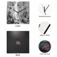 thumbnail image 2 of Grey Wooden Wall Clock Silent Non Ticking, Modern Oil Painting Art Forest Square Wall Clocks Battery Operated, Decor Clock for Home Office, Living Room, Kitchen, 12 Inch, 2 of 9