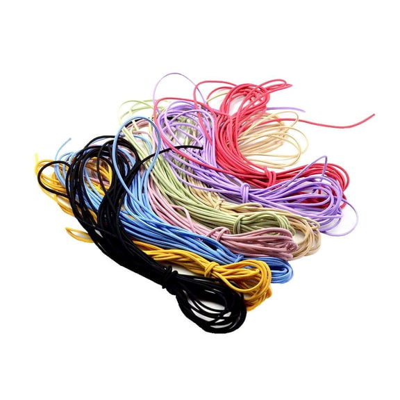 8pcs Elastic Rope Colorful Hair Strings Tie Ponytail Holder DIY 2.8mm Wide