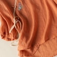 thumbnail image 4 of Tmtolofot Flower Print Embroidery Top For Womens Fashion Vintage Breath T-Shirts Solid Color Formal Shirts Otton Linen Lapel Tees Shirts Casual Crew Neck Tunic Top，1_Orange，Medium, 4 of 4