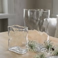 thumbnail image 2 of BIDK Home Rectangular Abstract Glass Vase - 12.25" - Clear, 2 of 4
