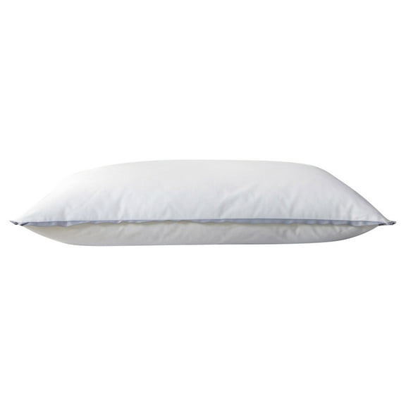 Flat Soft Thin Pillows Queen Size Bed Pillow Hotel Pillows with Down Alternative Fill for Side Back Stomach Sleepers, 12x20 Inches, 1pc, White