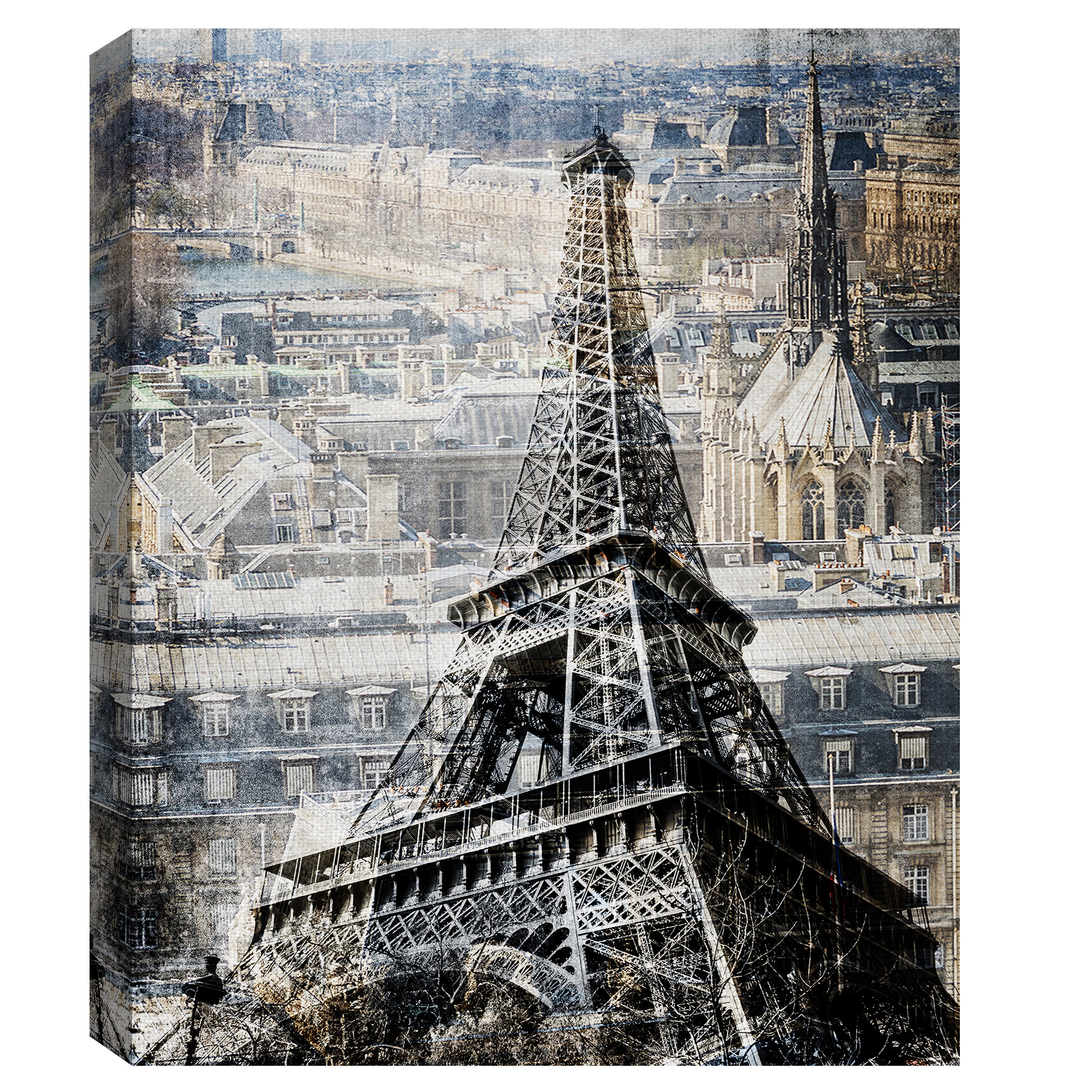 Masterpiece Art Gallery Paris Eiffel Tower By The Studio Canvas Art Print 22" x 28"