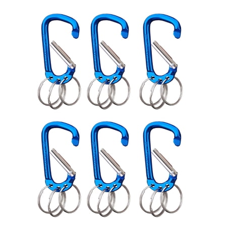 6lots Weather Resistant Backpacks Carabiner Reliability Portables Camping Hook for Hiking Climbing