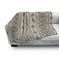 thumbnail image 3 of Floral Soft Flannel Fleece Throw Blanket, Middle Eastern Ottoman Medieval Ornamental Pattern, Cozy Plush for Indoor and Outdoor Use, 50" x 60", Eggshell Dried Rose, by Ambesonne, 3 of 6