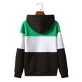 thumbnail image 4 of Sudadera con capucha de manga larga con costuras de tres colores para hombre Sudadera con capucha informal con cordón Pompotops  oipoqjl15614, 4 of 9