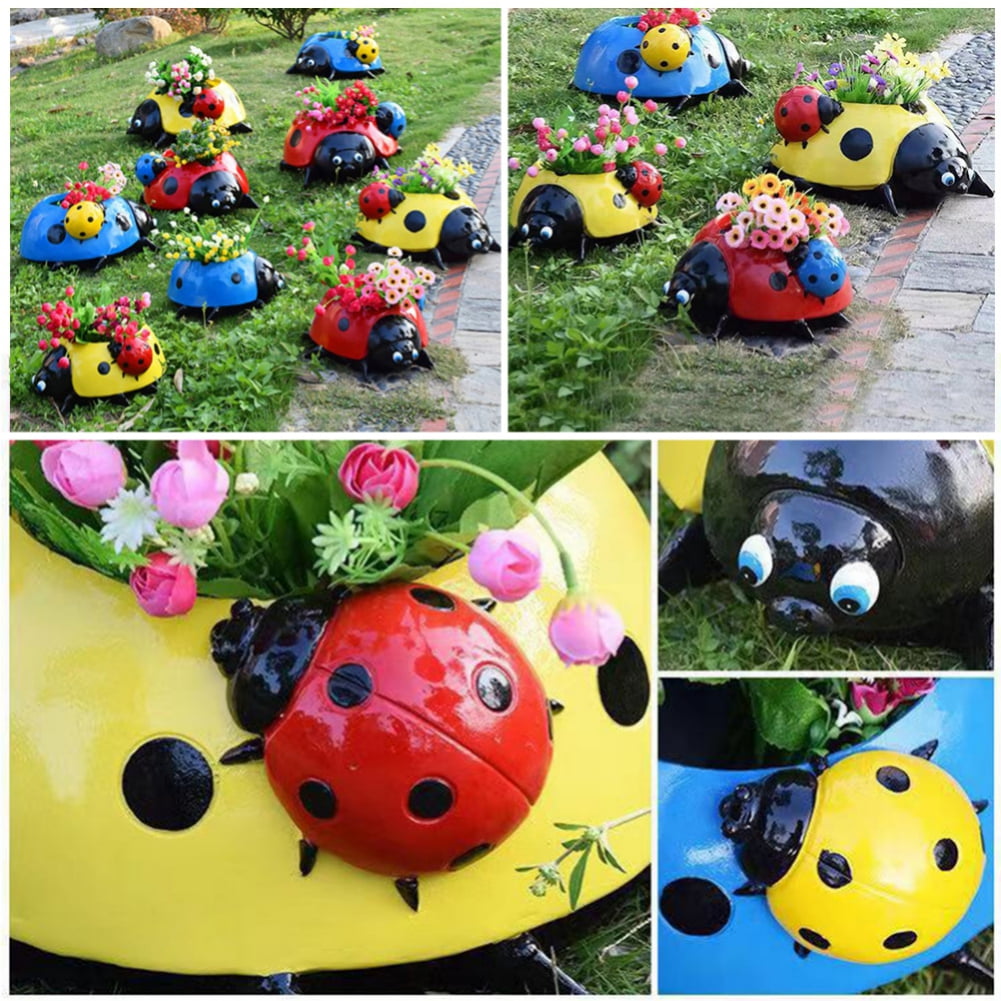 Buy New Ladybug Flower Pot Decoration Pots For Plants Outdoor Planter
