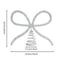 thumbnail image 3 of Glitter Christmas Tree Bow Topper, Elegant Xmas Holiday Tree Top Decoration with Attachment for Indoor Outdoor Home Room Party, Festive Wreath and Hanging Ornaments Decor for Christmas Supplies, 3 of 7