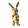 thumbnail image 4 of Estatuilla creativa de conejo florero escultura contenedor arreglo floral almacenamiento para porche mesa sala de estar dormitorio Decoración , dorado Macarena Estatuilla de conejo, 4 of 8