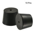 thumbnail image 3 of Uxcell 30mm to 37mm w Hole Rubber Tapered Plug for Lab Home Black 10 Pack, 3 of 5