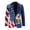 American Eagle, variant on Slim Fit Men's Blazer Jacket, Western Cowboy & Desert Cactus Pattern Polyester Single-Breasted Men's Suit Jacket for Prom Work