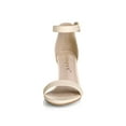 thumbnail image 2 of BLISSFUL STEP Women Solid Color Buckle Block Heel Ankle Strap Sandals, 2 of 8