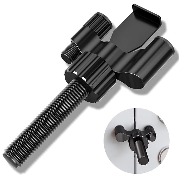 NOGIS Portable Door Lock Heavy-Duty Home Security Door Lock Travel Lockdown Locks for Additional Safety and Privacy Hotel Door Locks for Home, Apartment, Travel, 1 Pack, Black