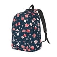 thumbnail image 2 of Balery Cherry Blossoms Vintage Canvas Backpack for Men and Women - Large Capacity, Durable Travel Laptop Bag for School, Work, Hiking, and Outdoor Activities, 2 of 7