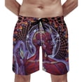 thumbnail image 5 of Tool Band Men's Swim Trunks Board Shorts Drawstring Elastic Waist Quick Dry Swimsuits Beach Shorts with Pockets 2XL, 5 of 8