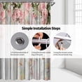 thumbnail image 6 of Pink Rose Shower Curtain for Bathroom Illusion Floral Butterfly Bath Curtain Wood Background Shower Curtain, 6 of 6