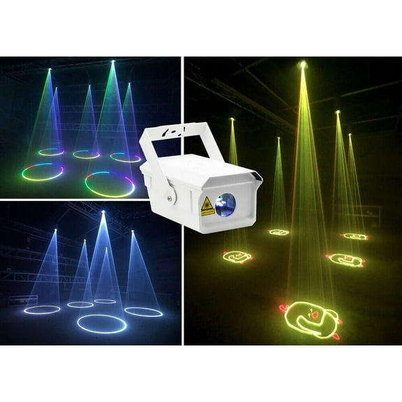 2W Full Color Animation Laser Beam DJ Light Waterproof Lighting Light Effect