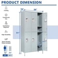thumbnail image 3 of Fesbos Locker, Metal Locker for Employees, Large Steel Storage Locker Cabinet-6 Doors Lockers Organizers for School Gym Home Office Staff,Unassembled, 3 of 8
