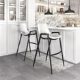 thumbnail image 5 of Home Square 29.3" Engineered Wood & Fabric Barstool in White - Set of 2, 5 of 5