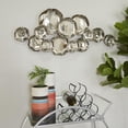 thumbnail image 2 of DecMode Silver Aluminum Metal Plate Wall Decor with Uneven Edges, 2 of 7