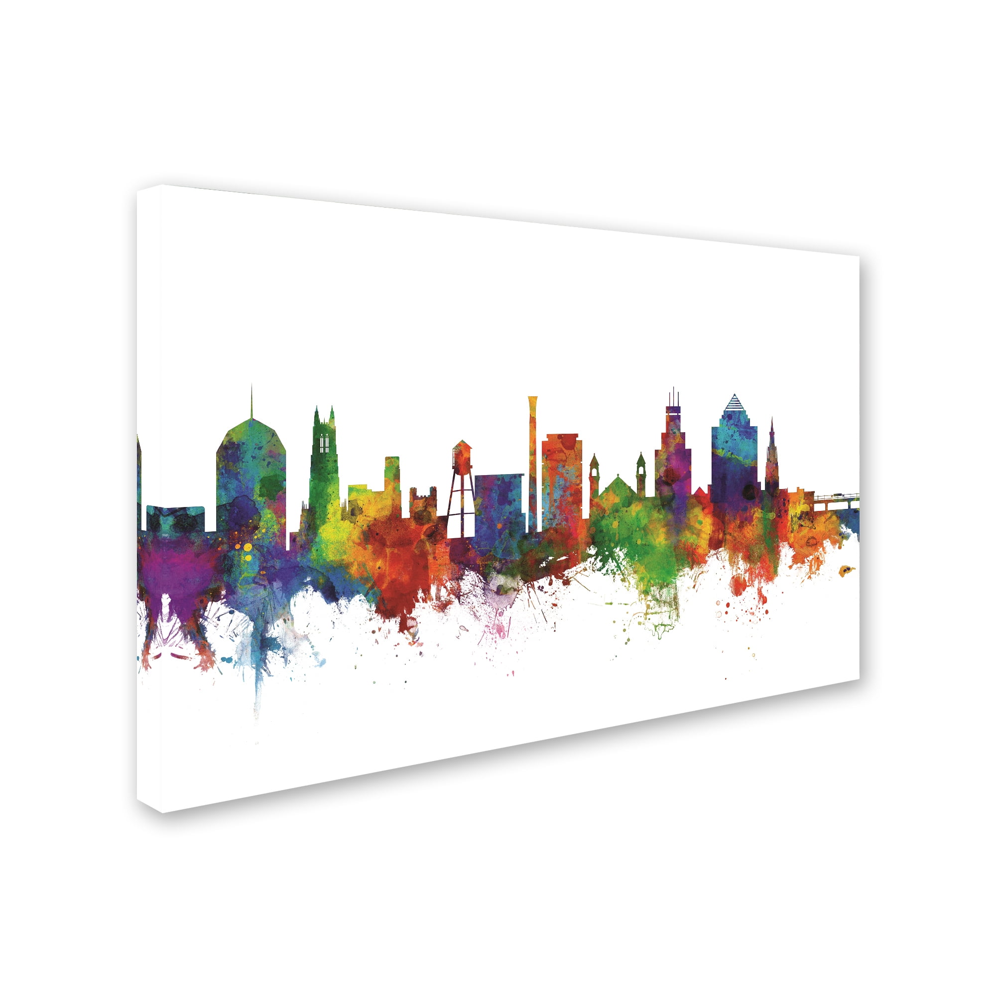 Trademark Fine Art 'Durham North Carolina Skyline II' Canvas Art by Michael Tompsett